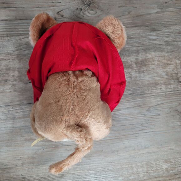 Christmas Mouse Plush Vintage Dakin Priscilla Hillman 1981 Stuffed Animal - Picture 9 of 11